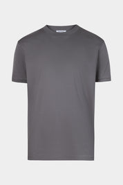 T-shirt vayan à col rond gris et manches courtes, spécialement conçu pour allier confort et style au quotidien.