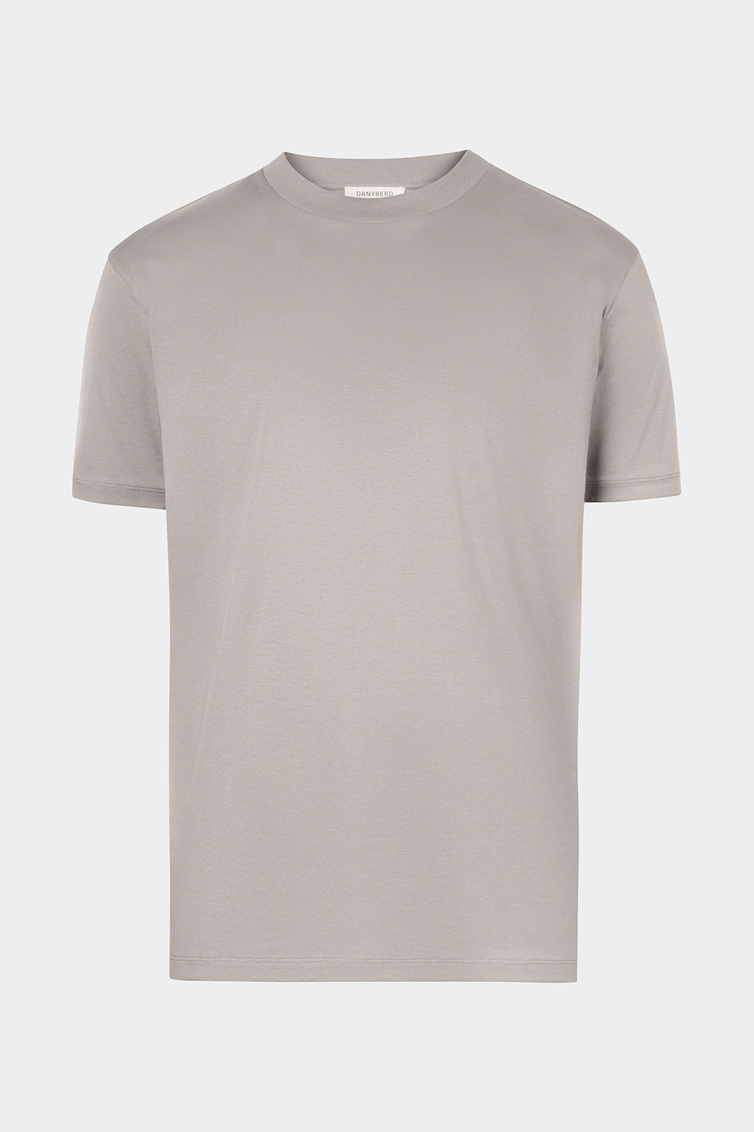 T-shirt vayan à col rond taupe et manches courtes, spécialement conçu pour allier confort et style au quotidien.