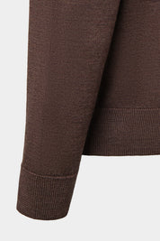 Wool zip-up cardigan - Brown - Swiss price 169 - missing photos and alt text