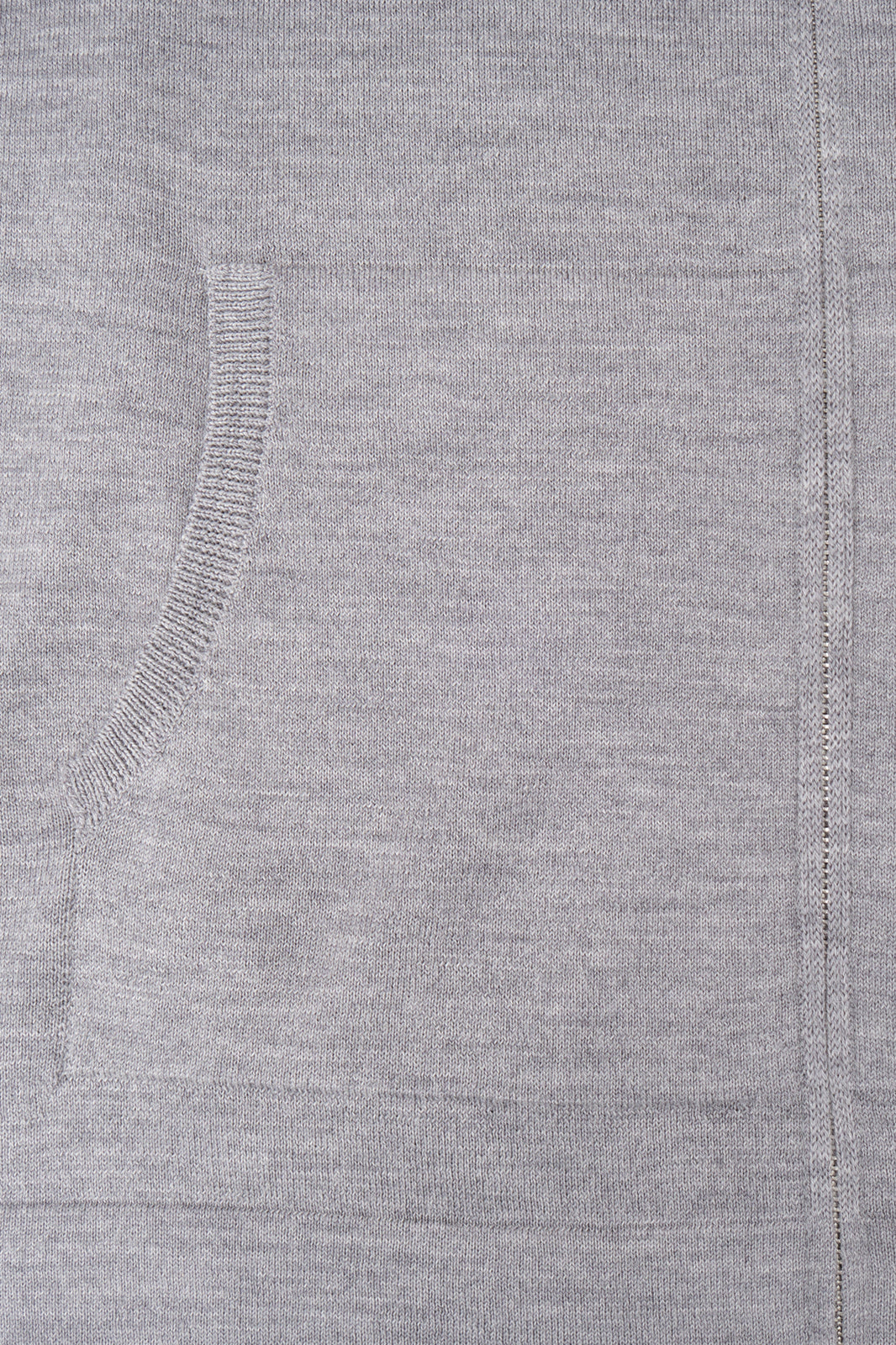 Gilet zippé à capuche en laine - Gris moyen