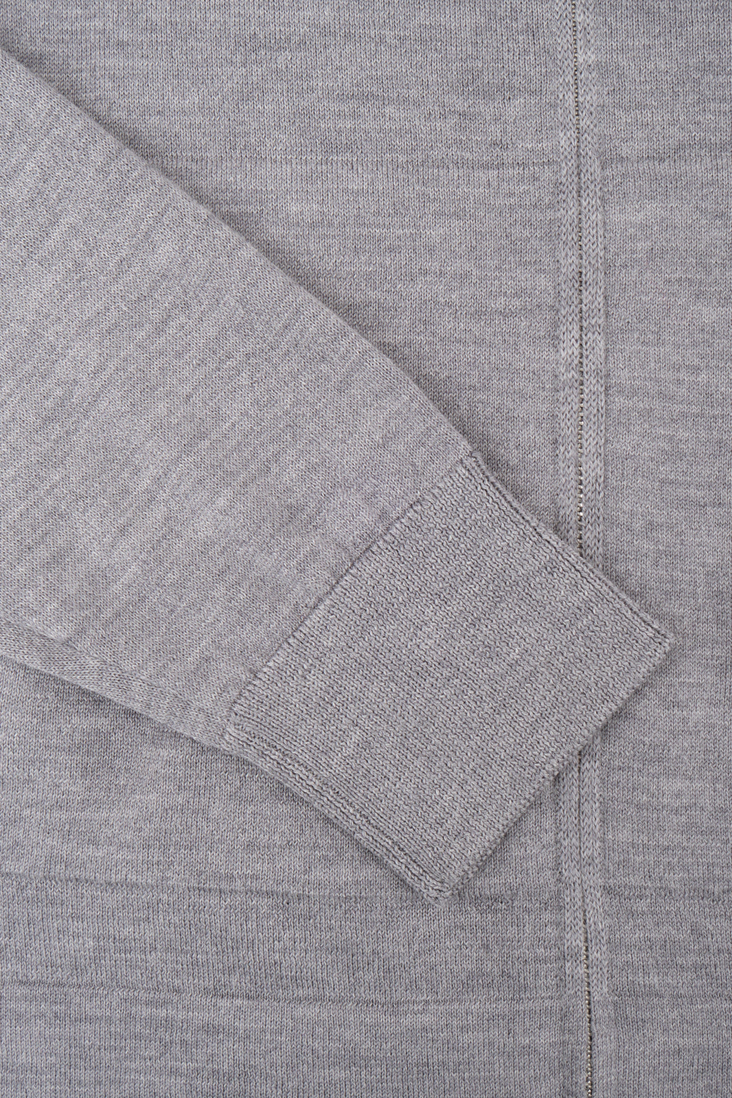 Gilet zippé à capuche en laine - Gris moyen