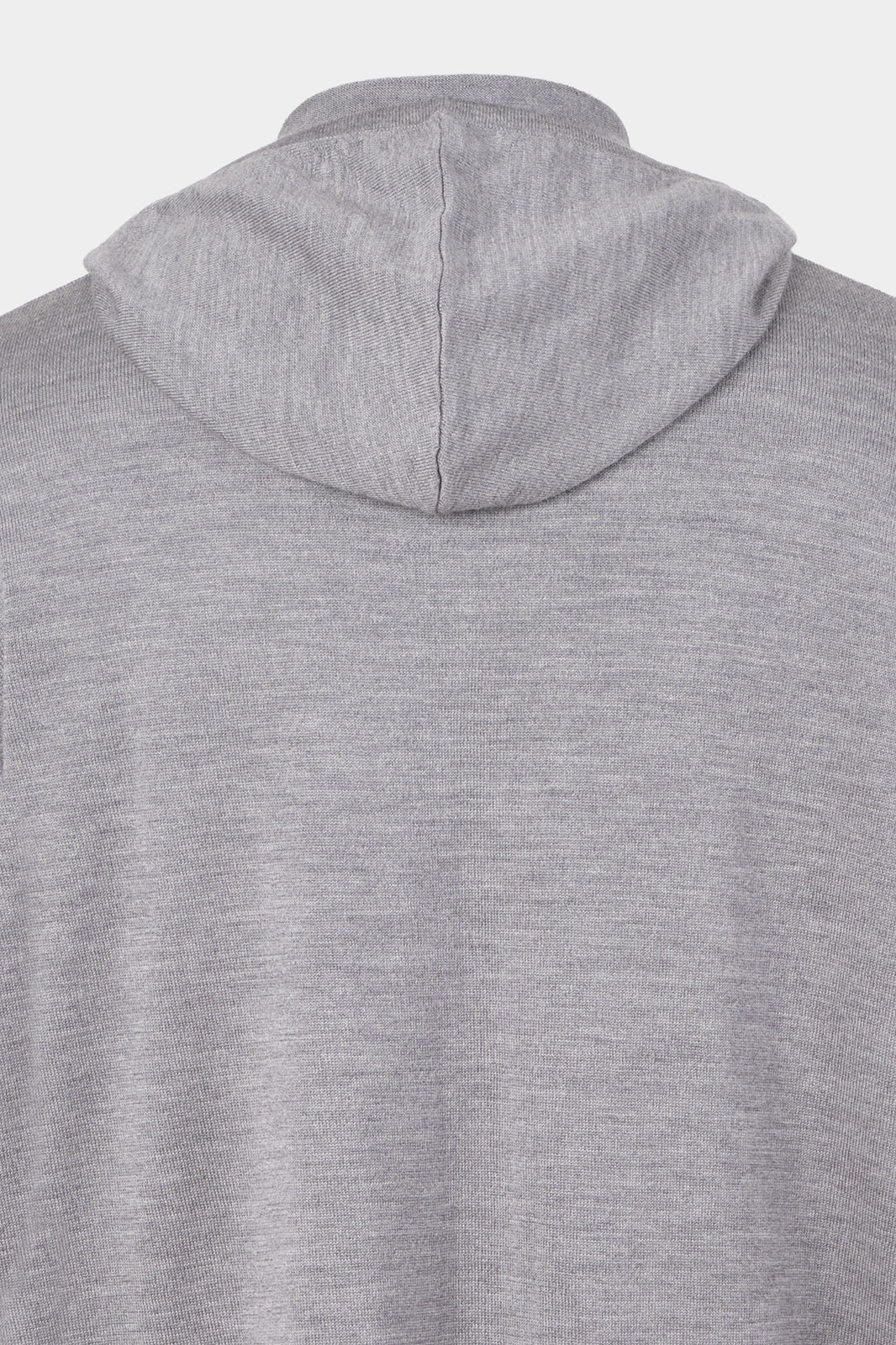 Gilet zippé à capuche en laine - Gris moyen