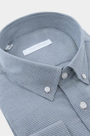Chemise col boutonné - Micro pieds de poule