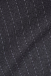 Costume revers large à rayures - Gris anthracite