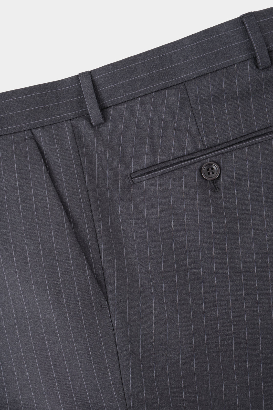 Costume revers large à rayures - Gris anthracite