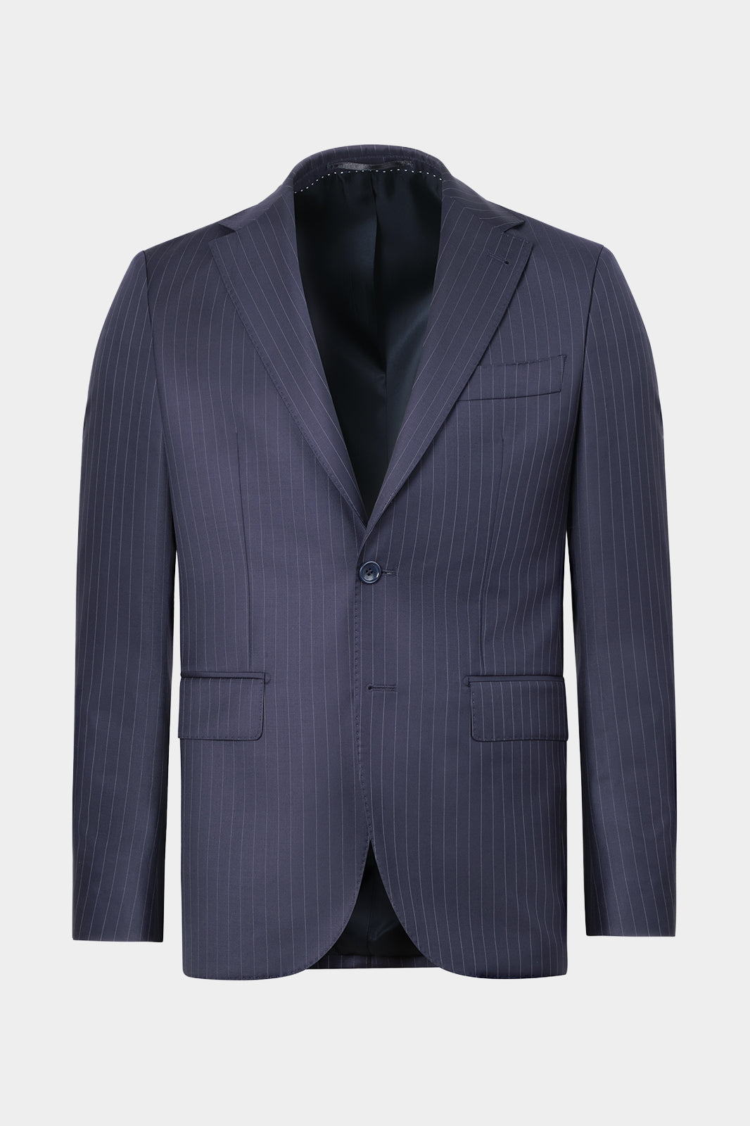 Costume revers large à rayures - Marine