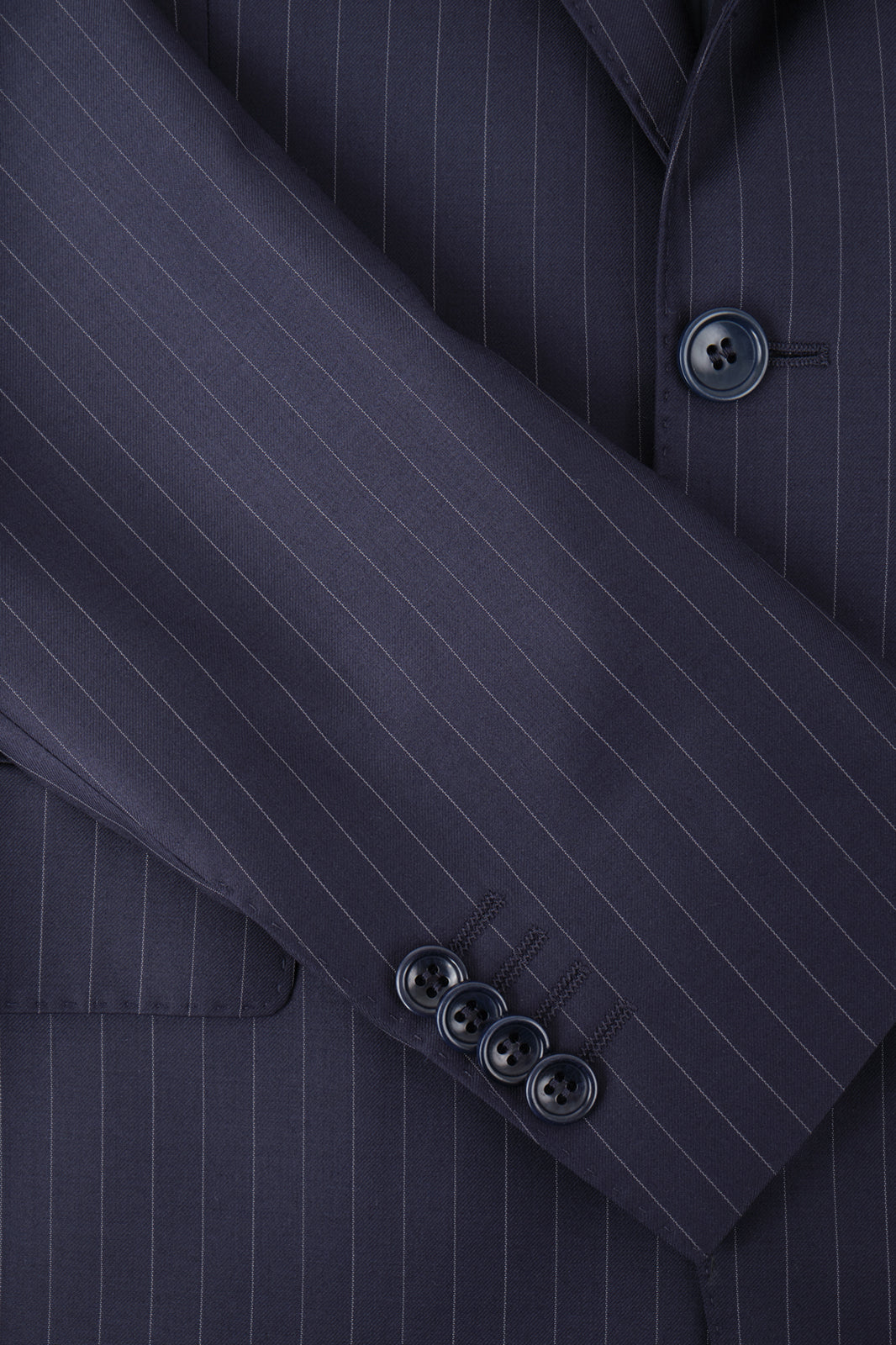 Costume revers large à rayures - Marine