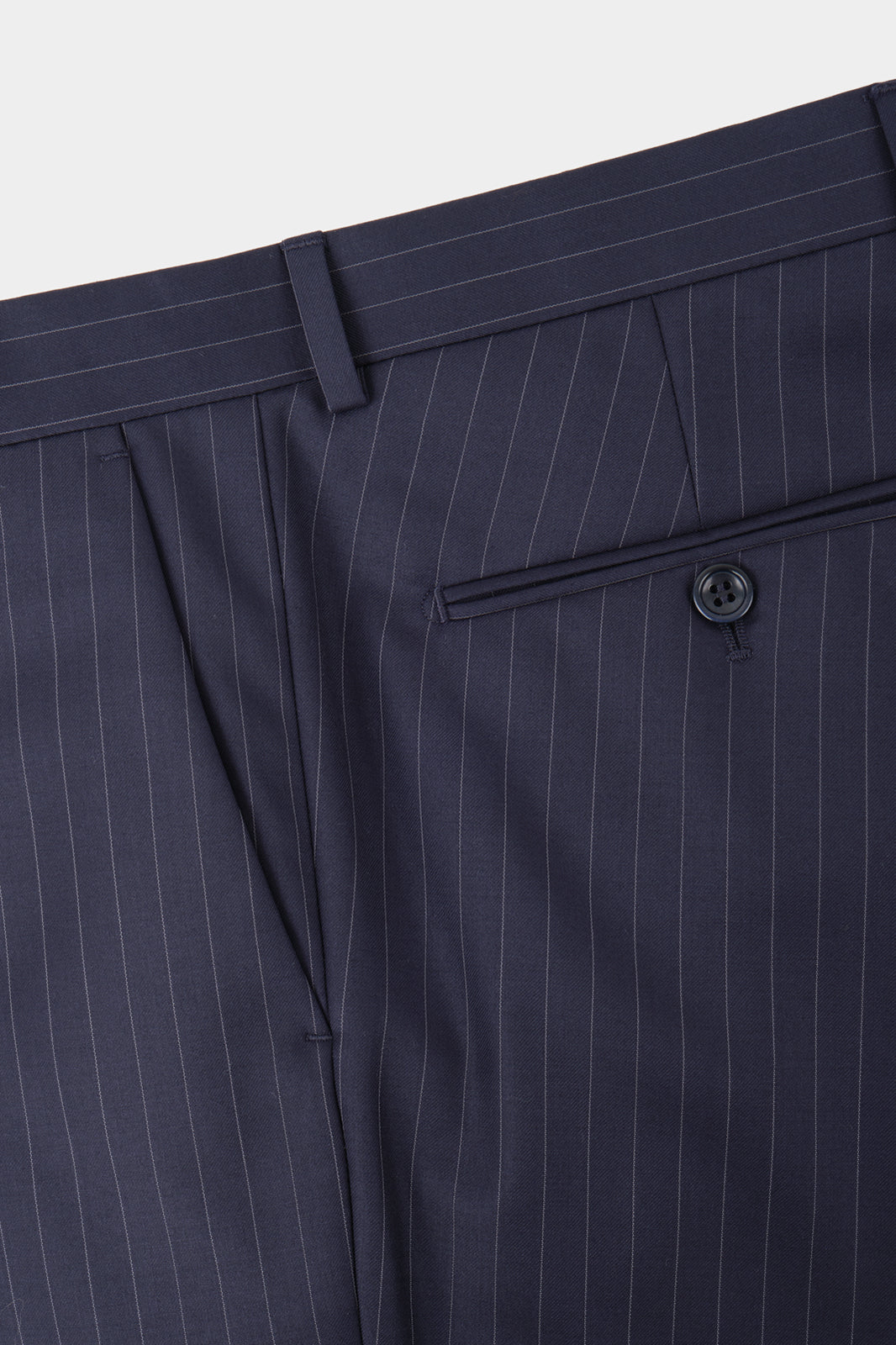 Costume revers large à rayures - Marine