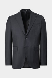 Costume en laine à rayures - Gris anthracite