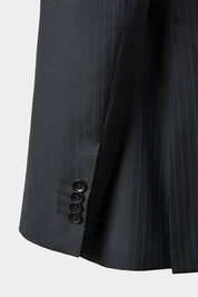 Costume en laine à rayures - Gris anthracite