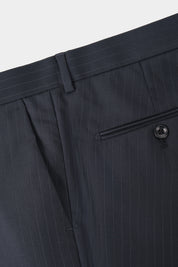 Costume en laine à rayures - Gris anthracite