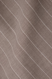 Costume en laine - Beige à rayures blanches