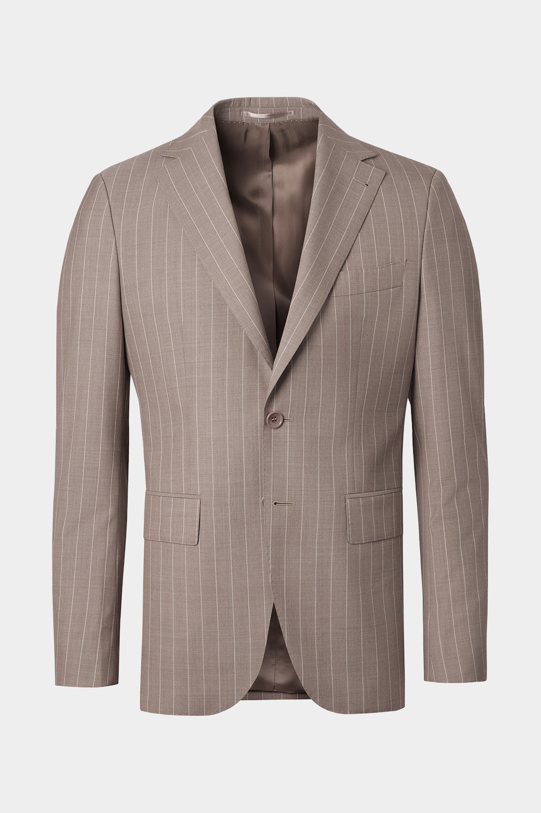 Costume en laine - Beige à rayures blanches