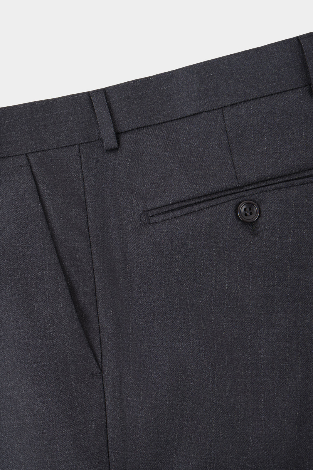 Costume revers large à légères rayures - Gris anthracite