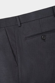 Costume revers large à légères rayures - Gris anthracite