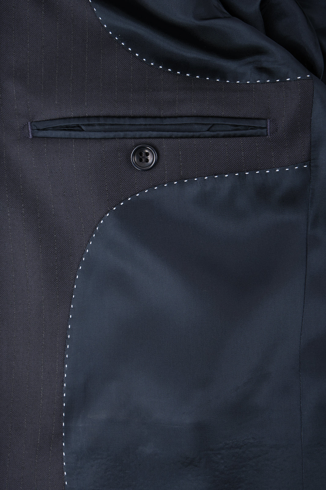 Costume revers large à légères rayures - Gris