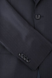 Costume revers large à légères rayures - Gris