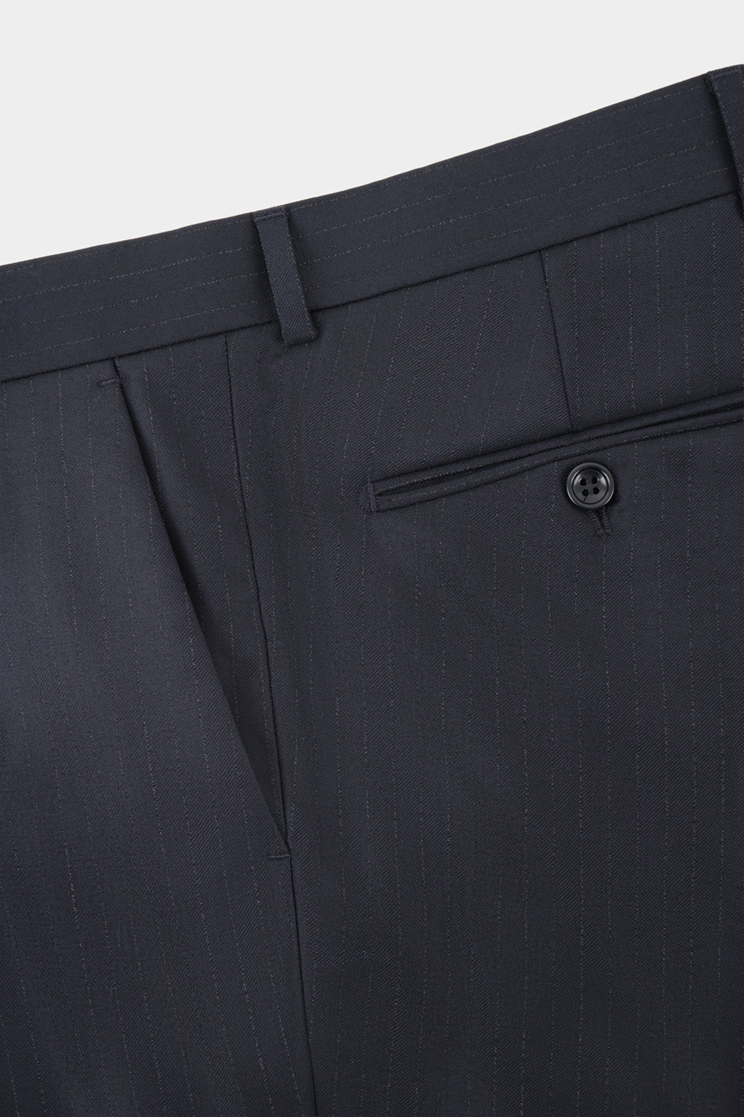 Costume revers large à légères rayures - Gris