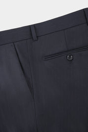 Costume revers large à légères rayures - Gris