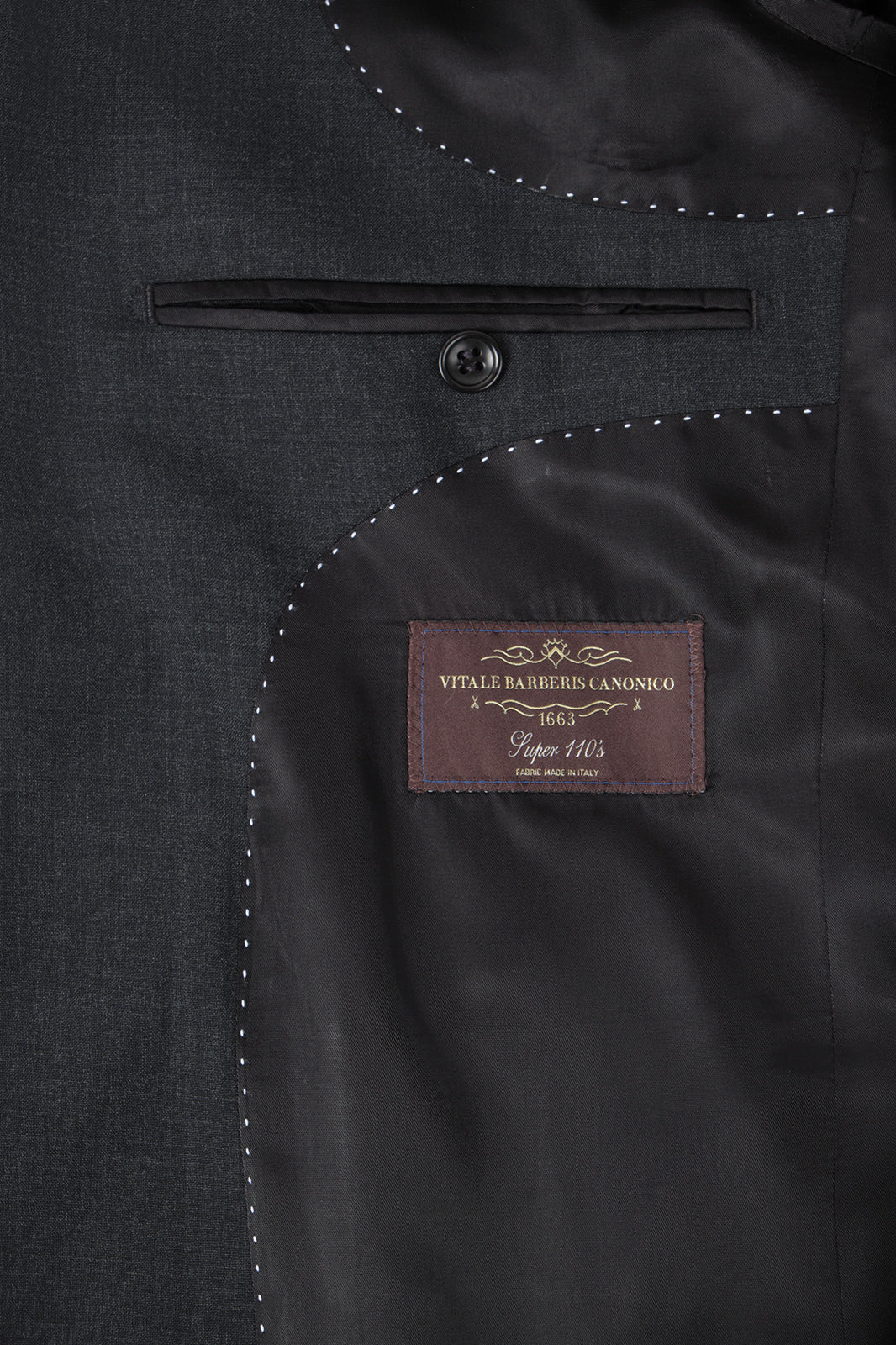 Striped Wool Suit - Anthracite Grey