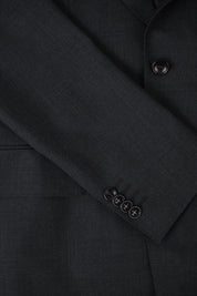 Striped Wool Suit - Anthracite Grey