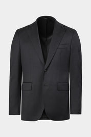 Costume en laine revers large - Gris anthracite