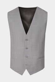 Costume 3 pièces en laine stretch - Gris moyen
