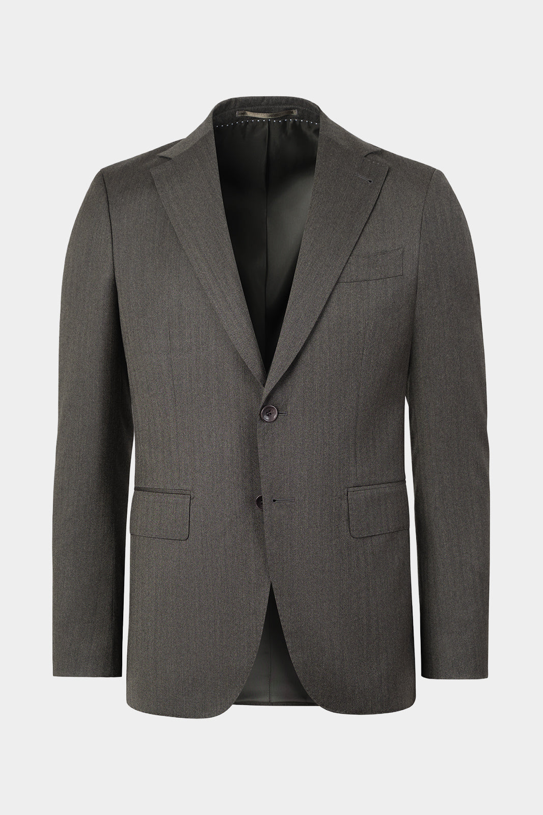 Costume et pantalon pattes de serrage avec une trame chevron - Vert foncé