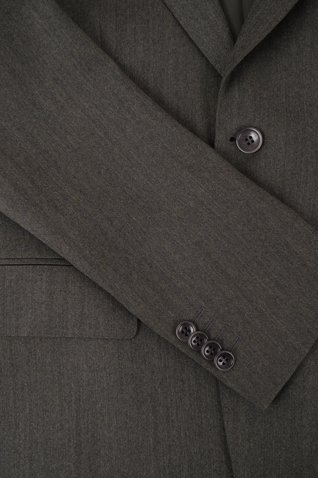 Costume et pantalon pattes de serrage avec une trame chevron - Vert foncé