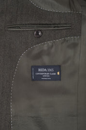 Costume et pantalon pattes de serrage avec une trame chevron - Vert foncé