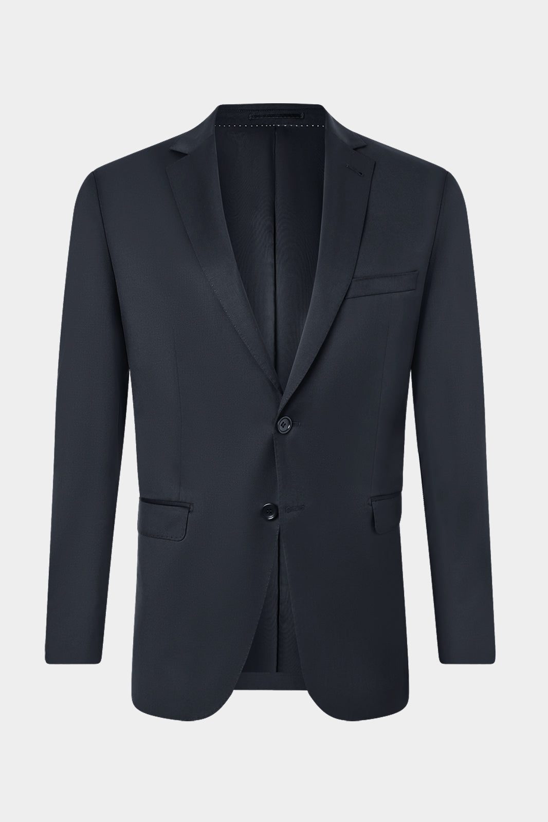 Slim fit, non-tailored lapel suit Black