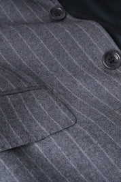 Costume en laine - Gris claire à rayure
