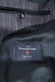 Costume en laine - Gris claire à rayure