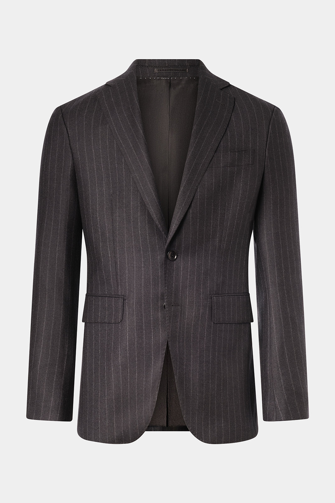 Costume en laine à rayures - Gris Anthracite