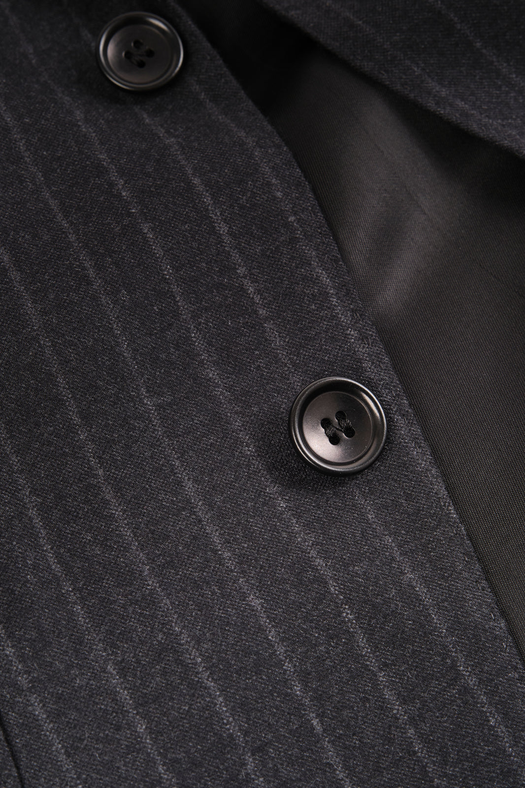 Costume en laine à rayures - Gris Anthracite