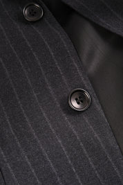 Costume en laine à rayures - Gris Anthracite