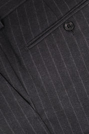 Costume en laine à rayures - Gris Anthracite