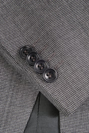 Basketweave Wool Suit - Medium Grey