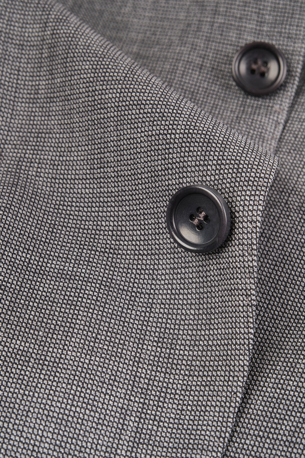 Basketweave Wool Suit - Medium Grey