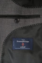 Basketweave Wool Suit - Medium Grey