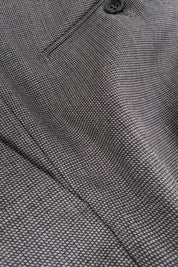 Basketweave Wool Suit - Medium Grey
