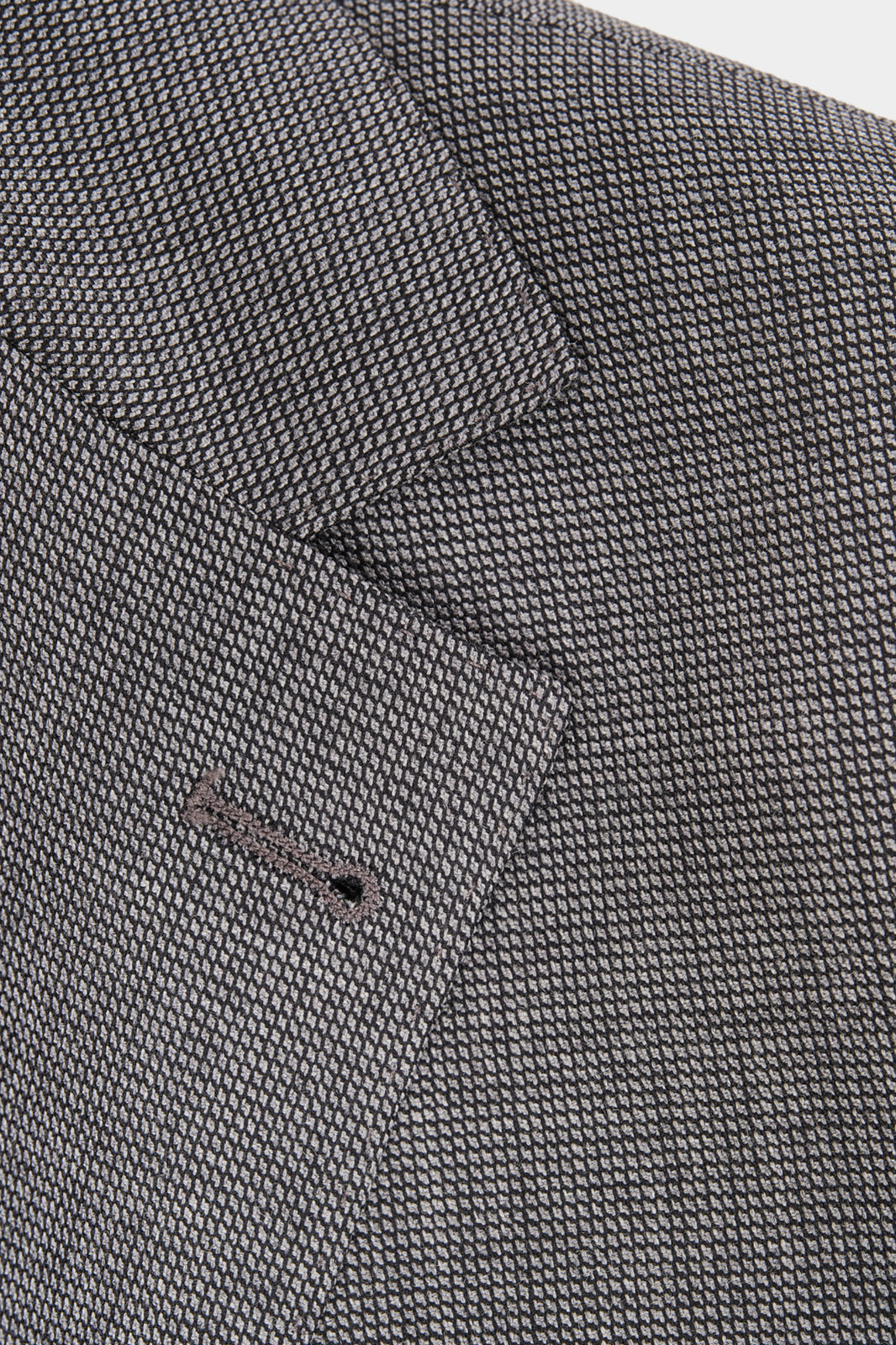 Basketweave Wool Suit - Medium Grey
