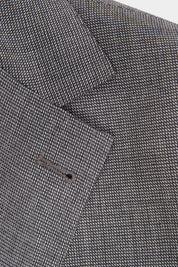 Basketweave Wool Suit - Medium Grey