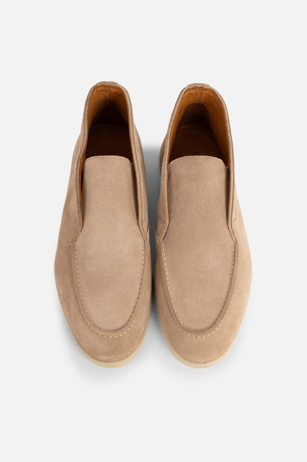 Suede calfskin loafers - Beige