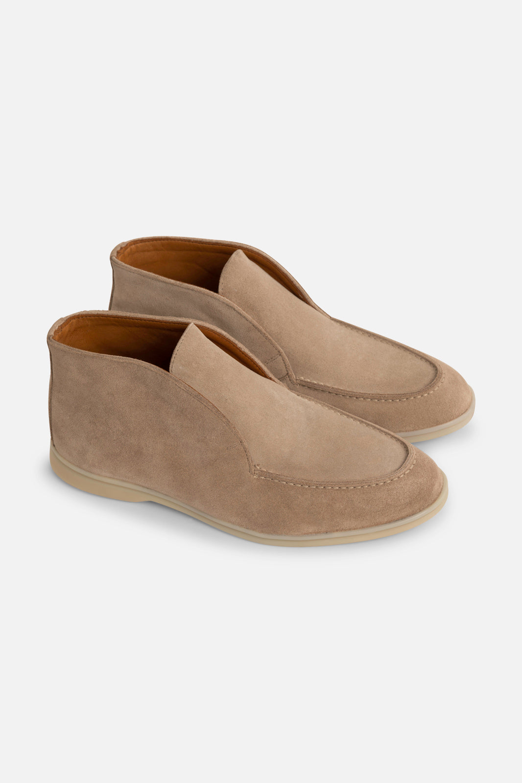 Suede calfskin loafers - Beige