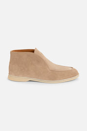 Boots en veau velours - Beige