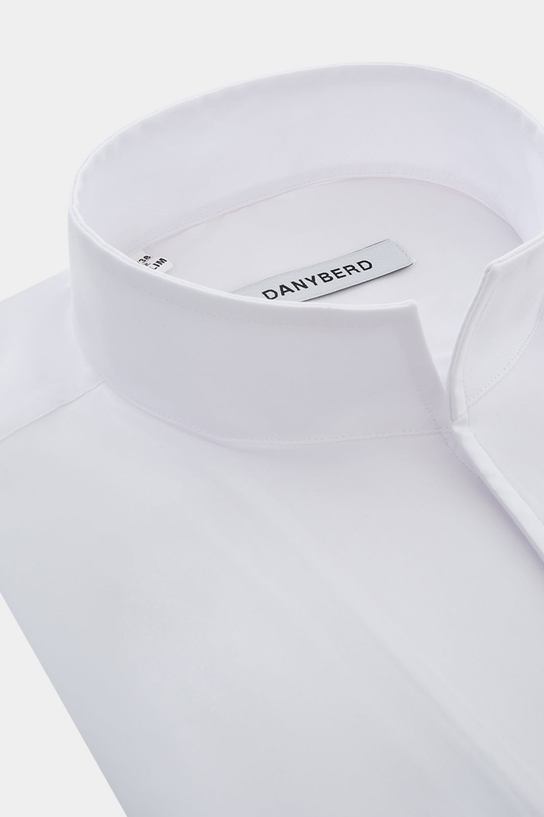 Chemise col indien non cintré en confort - Blanche