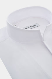 Chemise col indien non cintré en confort - Blanche