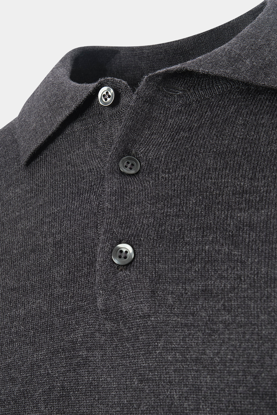 Pull col polo - Gris Anthracite