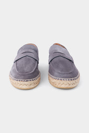 Espadrille en peau - Grise